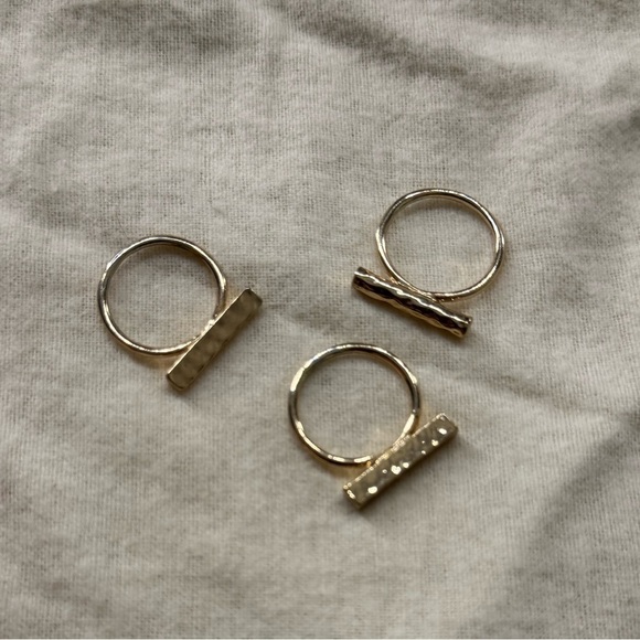 Gold Bar Rings - Picture 8 of 8